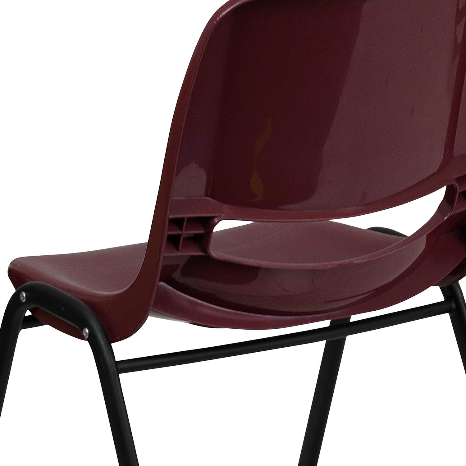 image:imageFlash Furniture HERCULES Series 880 lb Capacity Black Ergonomic Shell Stack Chair with Black FrameBurgundy