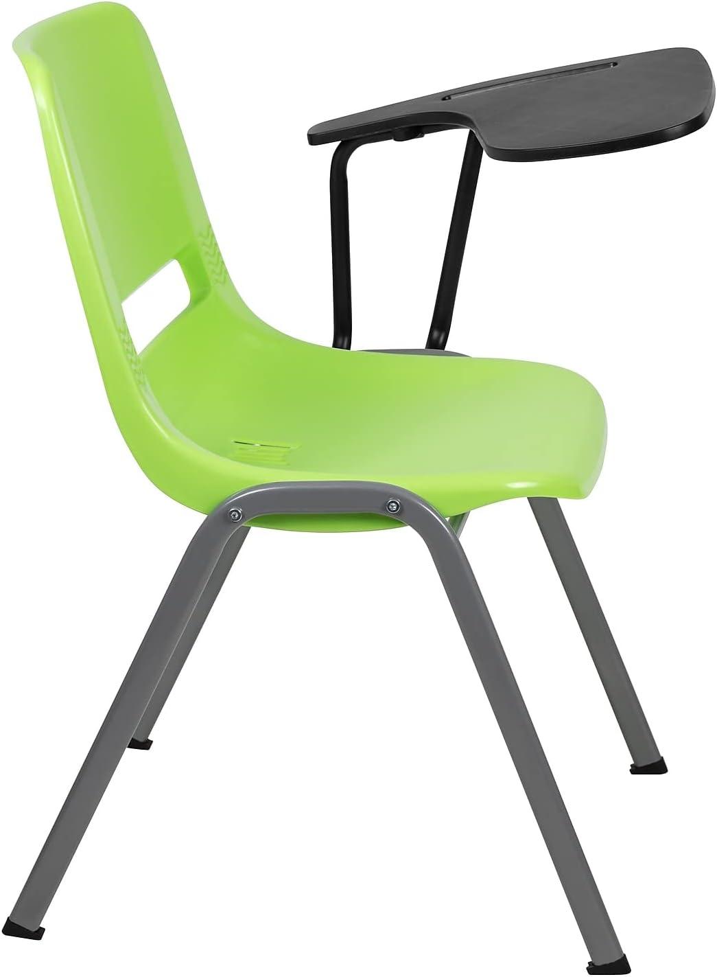 image:imageFlash Furniture HERCULES Series 880 lb Capacity Black Ergonomic Shell Stack Chair with Black FrameGreen
