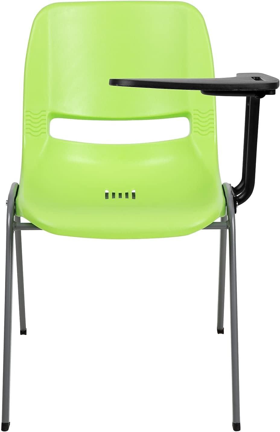 image:imageFlash Furniture HERCULES Series 880 lb Capacity Black Ergonomic Shell Stack Chair with Black FrameGreen