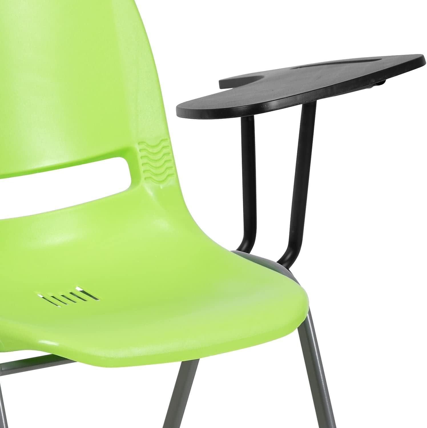 image:imageFlash Furniture HERCULES Series 880 lb Capacity Black Ergonomic Shell Stack Chair with Black FrameGreen