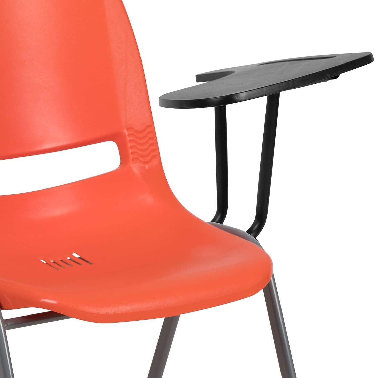 image:imageFlash Furniture HERCULES Series 880 lb Capacity Black Ergonomic Shell Stack Chair with Black FrameOrange
