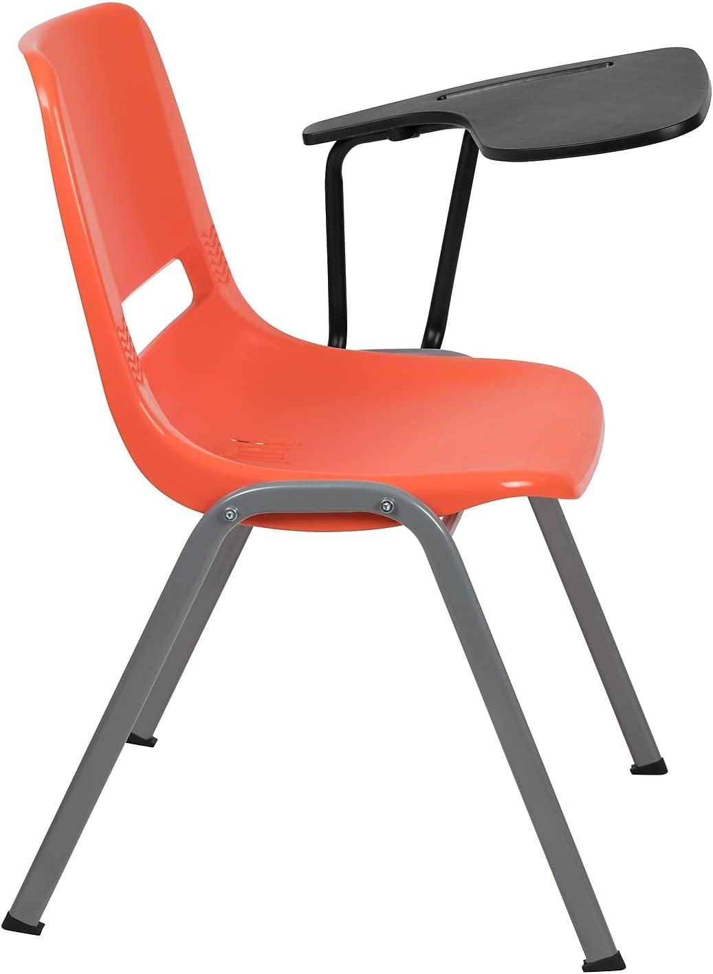 image:imageFlash Furniture HERCULES Series 880 lb Capacity Black Ergonomic Shell Stack Chair with Black FrameOrange