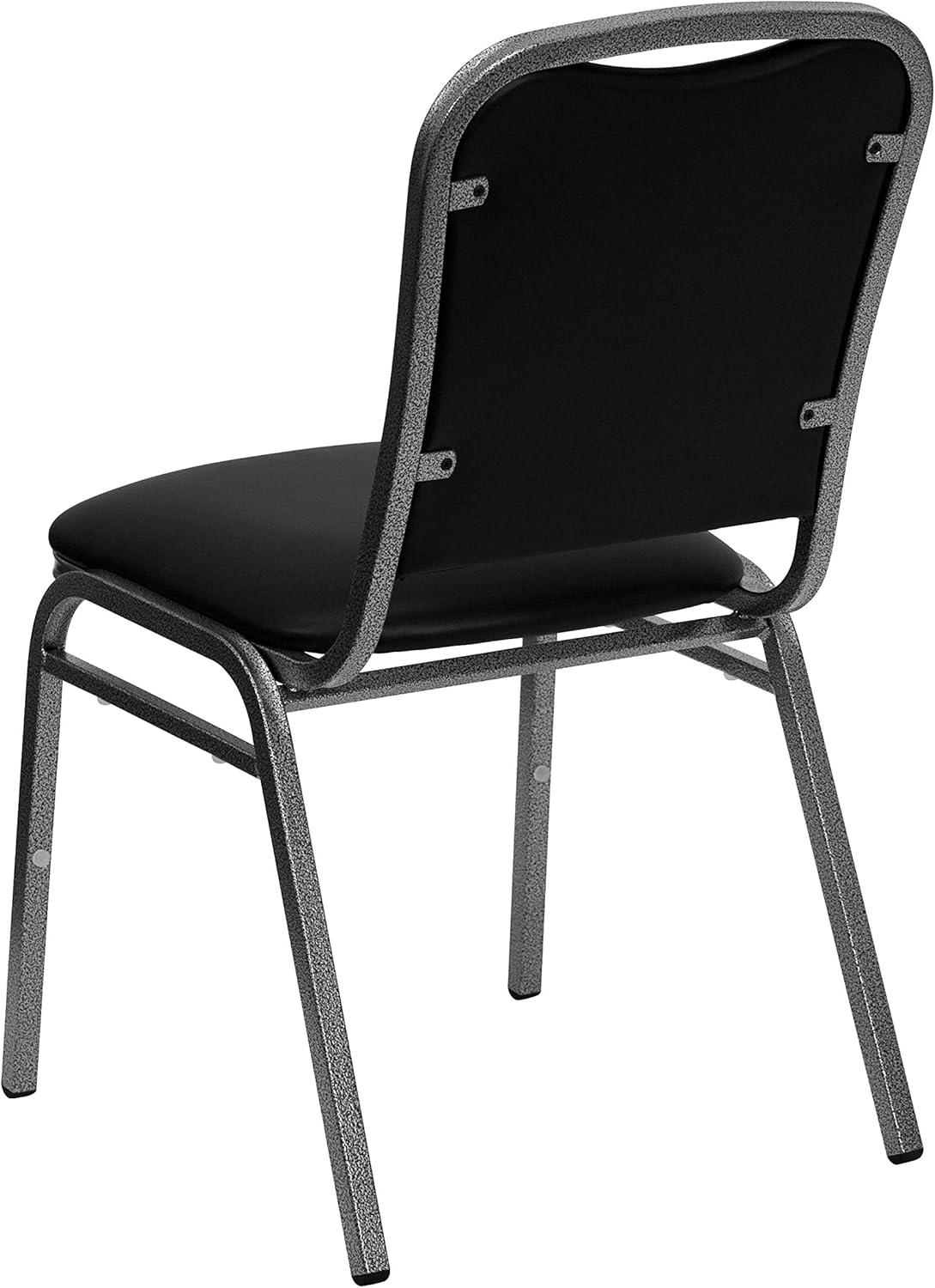 image:imageFlash Furniture Hercules Stacking Banquet Chairs with Padded Seats Vinyl Upholstered Event Chair with 500lb Static Weight Capacity Set of 4 Black4 Pack