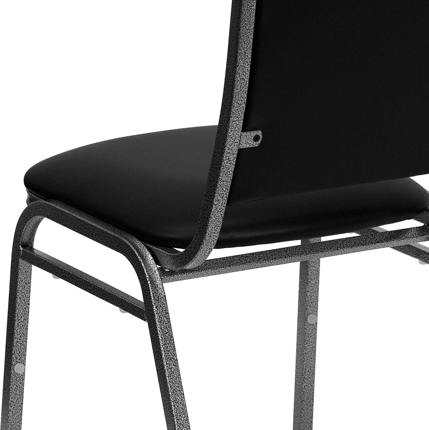 image:imageFlash Furniture Hercules Stacking Banquet Chairs with Padded Seats Vinyl Upholstered Event Chair with 500lb Static Weight Capacity Set of 4 Black4 Pack