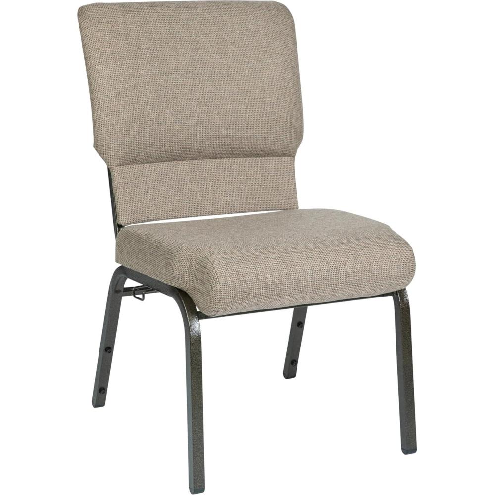image:imageFlash Furniture Advantage Mixed Tan Church Chair 205 in WideMixed Tan FabricGold Vein Frame