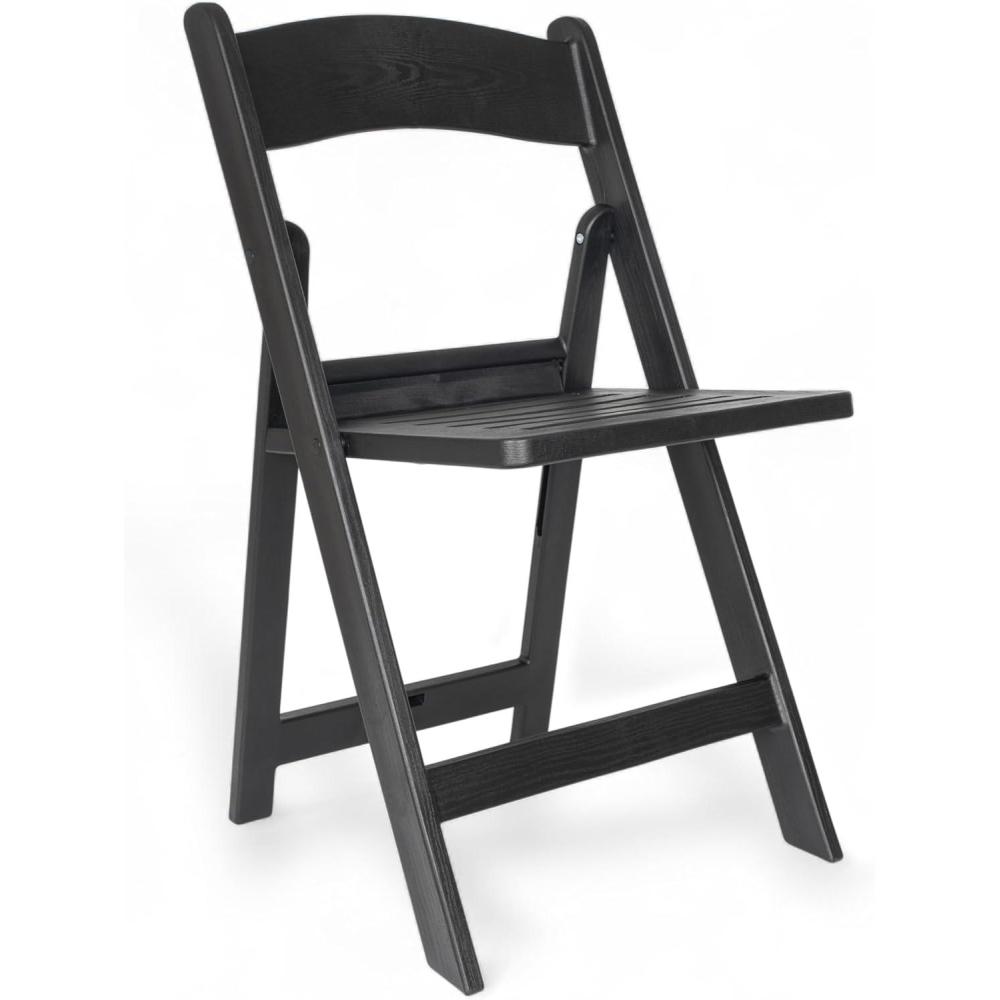 image:imageFlash Furniture Hercules Commercial IndoorOutdoor Folding Event Chair Wood Look WeatherResistant Lightweight Design Versatile Use Set of 4 BlackBlack