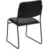 Flash Furniture 4 Pk. HERCULES Series 1000 lb. Capacity High Density Black Vinyl Stacking Chair with Sled Base(Chair)