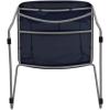 Flash Furniture 5 Pack HERCULES Series 880 lb. Capacity Black Ultra-Compact Stack Chair with Chrome Frame(Navy Plastic/Silver Frame)