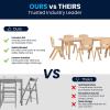 Flash Furniture Adjustable Classroom Activity Table with 6 Stackable Chairs, Rectangular Plastic Activity Table for Kids, 24″ W x 48″ L, Natural(Natural)