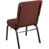 Flash Furniture Advantage 20.5 in. Cinnamon Molded Foam Church Chair(Cinnamon Fabric/Gold Vein Frame)