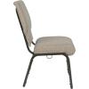 Flash Furniture Advantage Mixed Tan Church Chair 20.5 in. Wide(Mixed Tan Fabric/Gold Vein Frame)