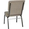 Flash Furniture Advantage Mixed Tan Church Chair 20.5 in. Wide(Mixed Tan Fabric/Gold Vein Frame)