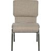Flash Furniture Advantage Mixed Tan Church Chair 20.5 in. Wide(Mixed Tan Fabric/Gold Vein Frame)
