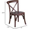 Flash Furniture HERCULES Series Kid’s Mahogany Cross Back Chair(Set of 2)