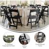 Flash Furniture Hercules Commercial Indoor/Outdoor Folding Event Chair, Wood Look, Weather-Resistant, Lightweight Design, Versatile Use, Set of 4, Black(Black)