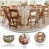 Flash Furniture Hercules Commercial Indoor/Outdoor Folding Event Chair, Wood Look, Weather-Resistant, Lightweight Design, Versatile Use, Set of 4, Black(Chestnut)