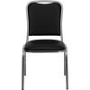 Flash Furniture Hercules Stacking Banquet Chairs with Padded Seats, Vinyl Upholstered Event Chair with 500-lb. Static Weight Capacity, Set of 4, Black(4 Pack)