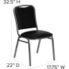 Flash Furniture Hercules Stacking Banquet Chairs with Padded Seats, Vinyl Upholstered Event Chair with 500-lb. Static Weight Capacity, Set of 4, Black(4 Pack)