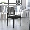 Flash Furniture Jana Comfort Black Mesh Stackable Steel Side Chair(Contemporary)