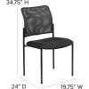 Flash Furniture Jana Comfort Black Mesh Stackable Steel Side Chair(Contemporary)