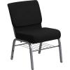 Black Fabric/Silver Vein Frame