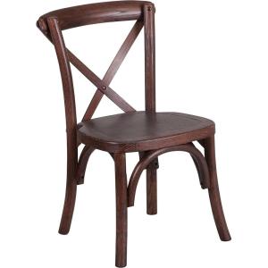 Flash Furniture HERCULES Series Kid’s Mahogany Cross Back Chair(1 Pack)