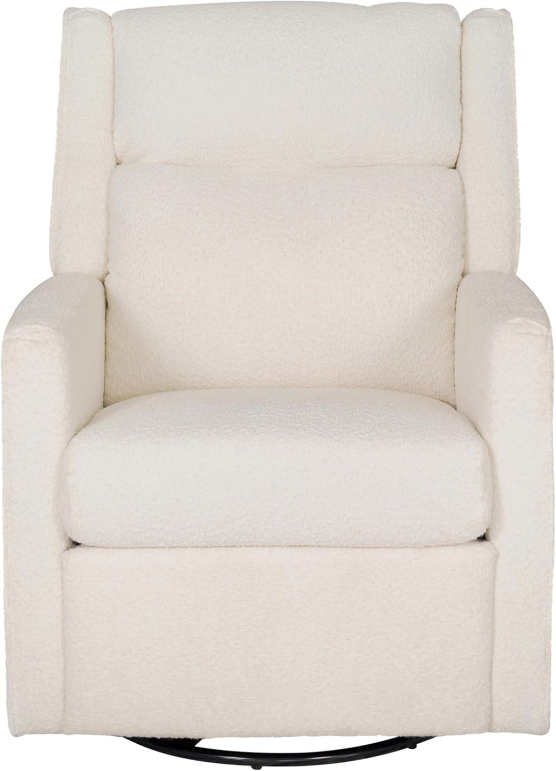 image:imageFlash Furniture Cash Swivel Manual Glider Rocker Recliner Chair USBUSBC Charging Ports 270 Degree Swivel Perfect for Living Room or Nursery OffWhite BoucleOffwhite Boucle