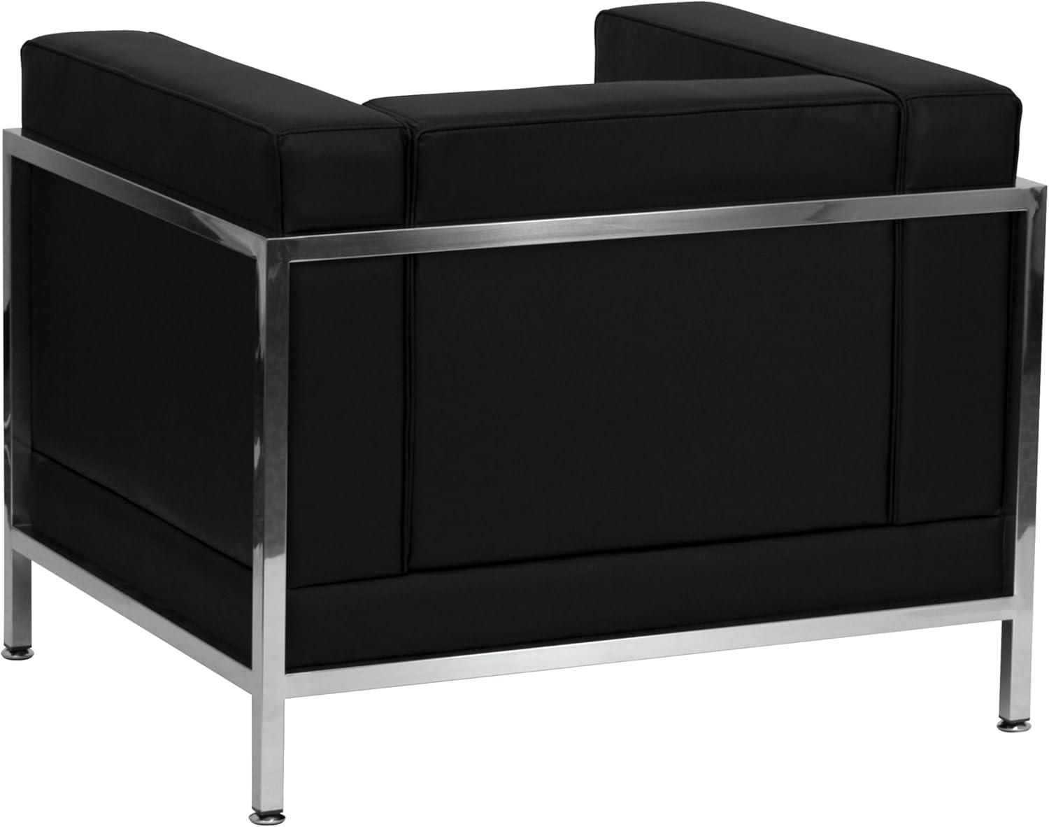image:imageFlash Furniture HERCULES Imagination Series Contemporary Black LeatherSoft Chair with Encasing FrameBlack