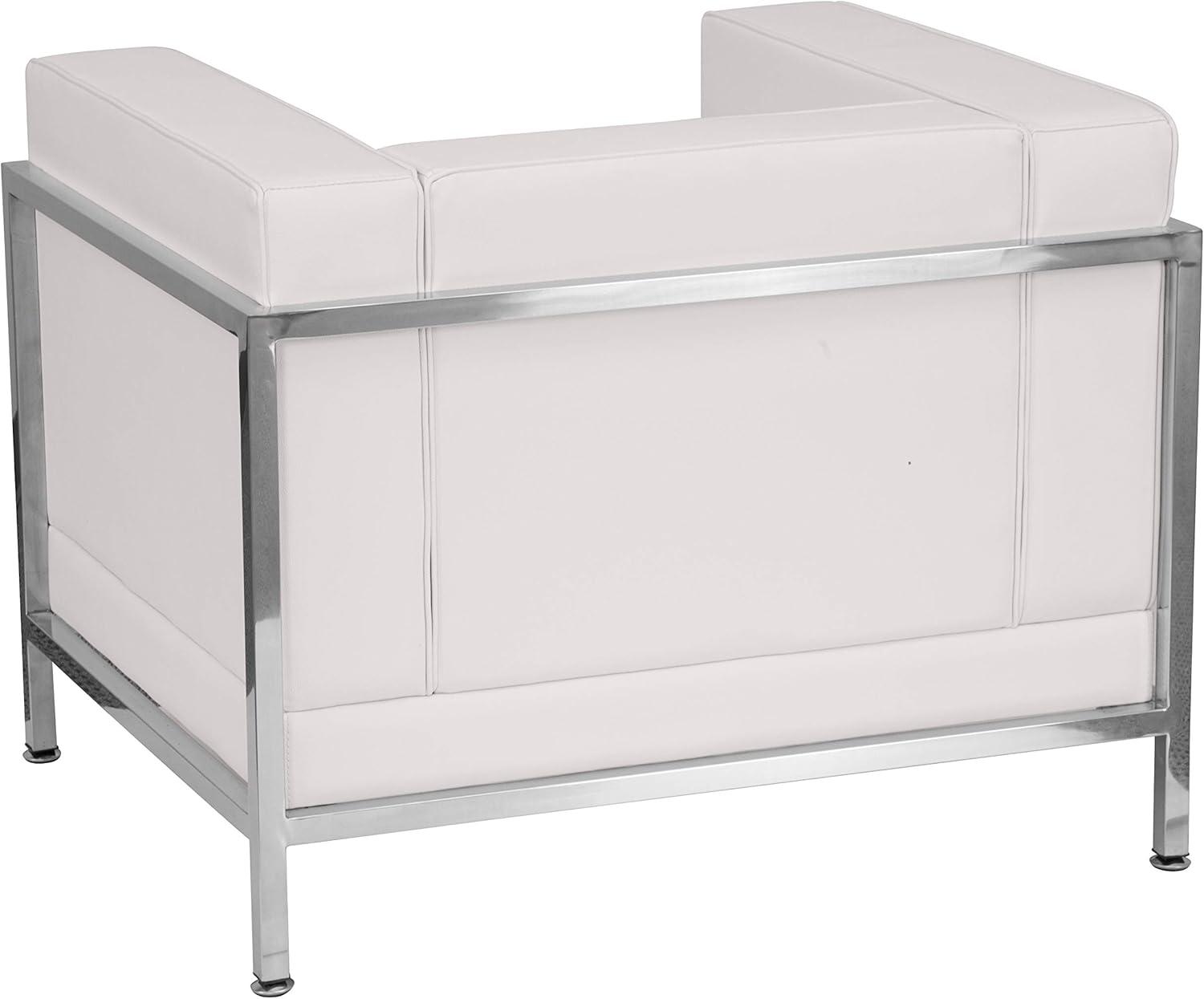 image:imageFlash Furniture HERCULES Imagination Series Contemporary Black LeatherSoft Chair with Encasing FrameMelrose White