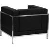 Flash Furniture HERCULES Imagination Series Contemporary Black LeatherSoft Chair with Encasing Frame(Black)