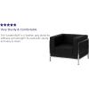 Flash Furniture HERCULES Imagination Series Contemporary Black LeatherSoft Chair with Encasing Frame(Black)