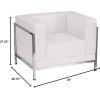 Flash Furniture HERCULES Imagination Series Contemporary Black LeatherSoft Chair with Encasing Frame(Melrose White)