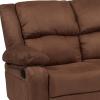 Flash Furniture Harmony Series Brown LeatherSoft Sofa with Two Built-In Recliners(Chocolate Brown Microfiber)