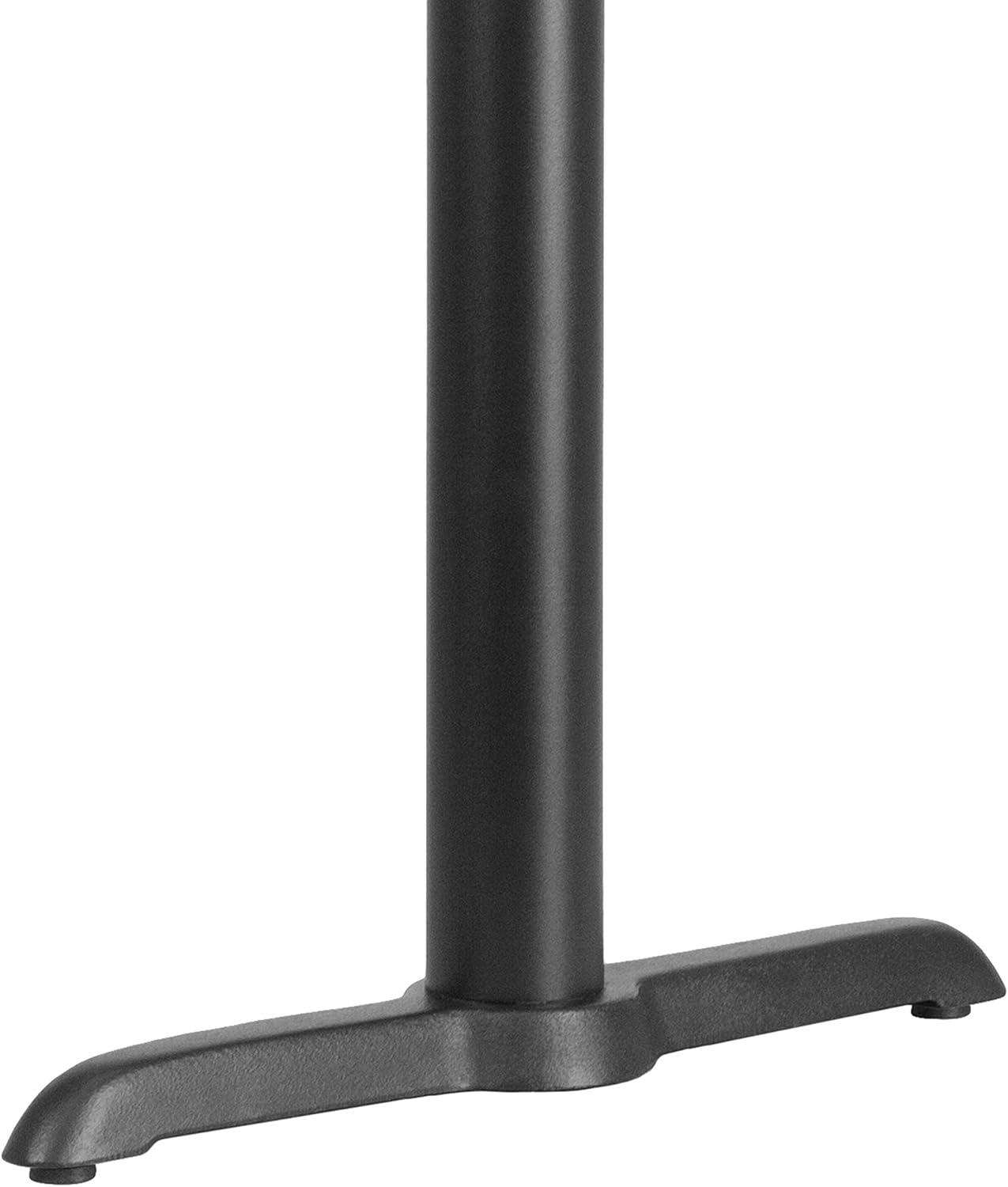 image:imageFlash Furniture 5 x 22 Restaurant Table TBase with 3 Diameter Table Height Column Commercial TBase Cast Iron Restaurant Table Base BlackBlack