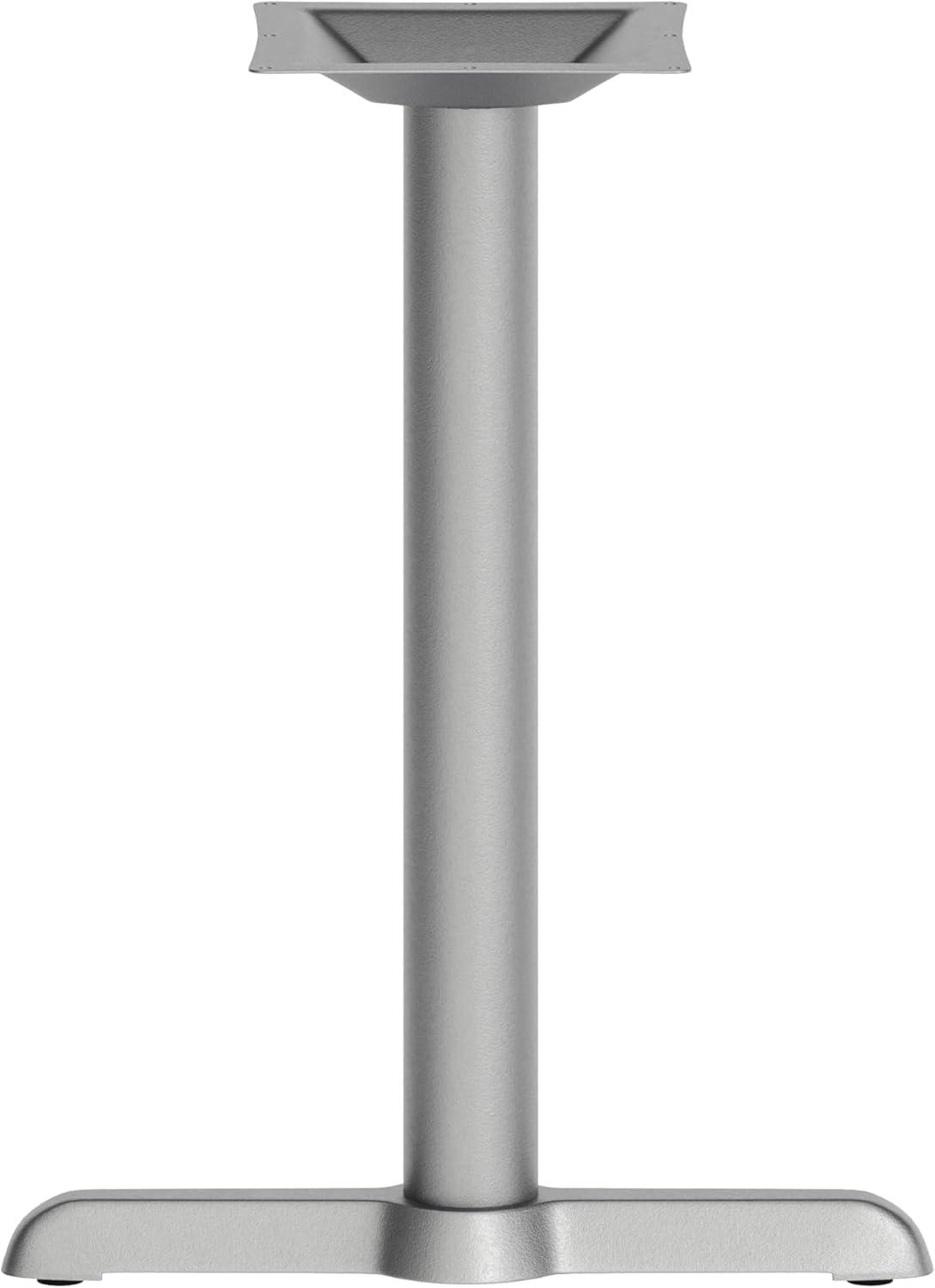 image:imageFlash Furniture 5 x 22 Restaurant Table TBase with 3 Diameter Table Height Column Commercial TBase Cast Iron Restaurant Table Base BlackSilver