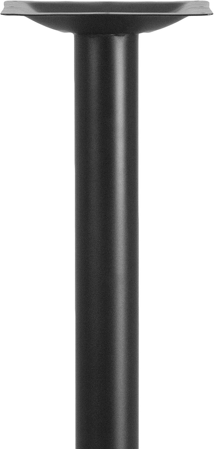 image:imageFlash Furniture Beverly 22 x 22 Restaurant Table XBase with 3 Dia Table Height ColumnBlack