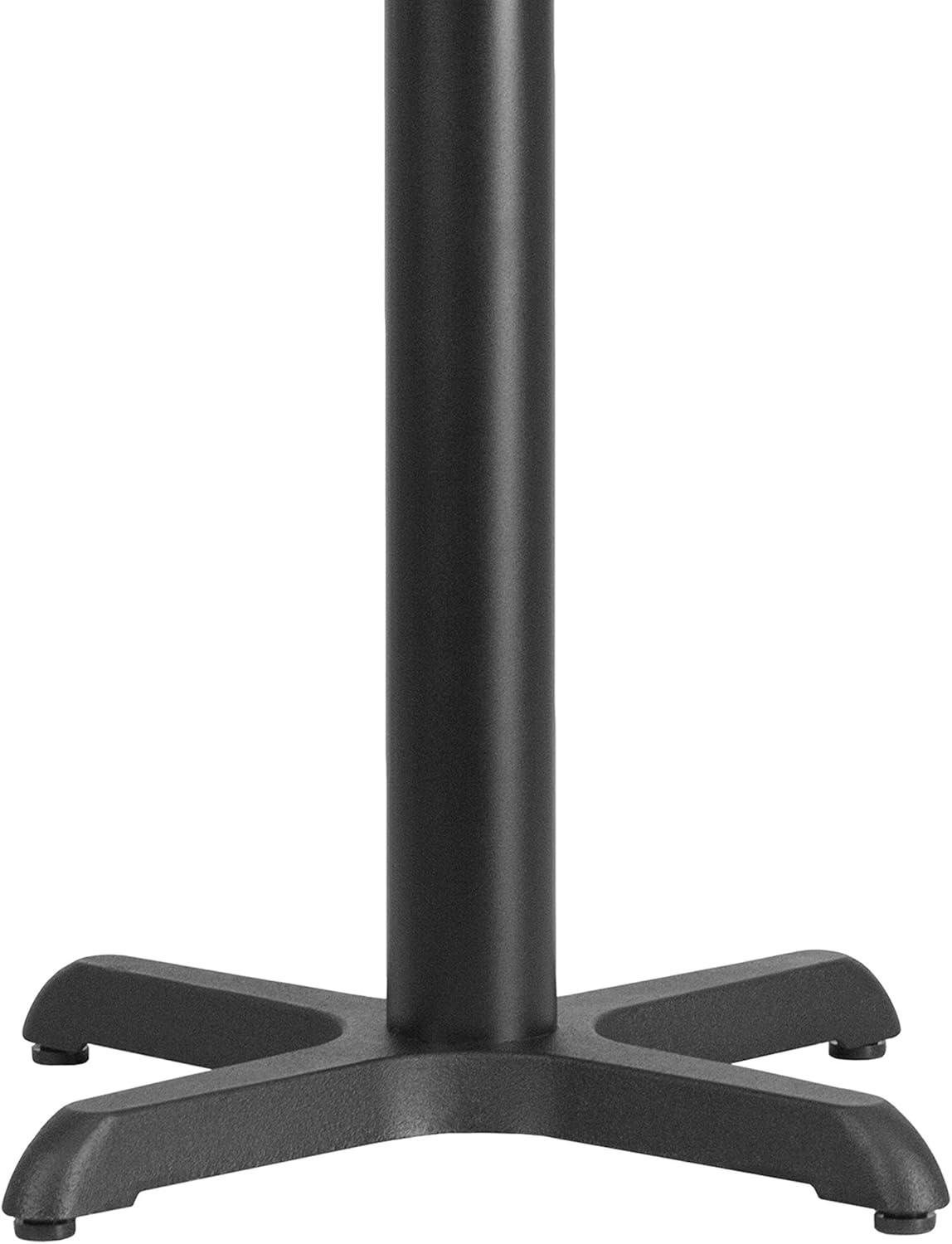 image:imageFlash Furniture Beverly 22 x 22 Restaurant Table XBase with 3 Dia Table Height ColumnBlack
