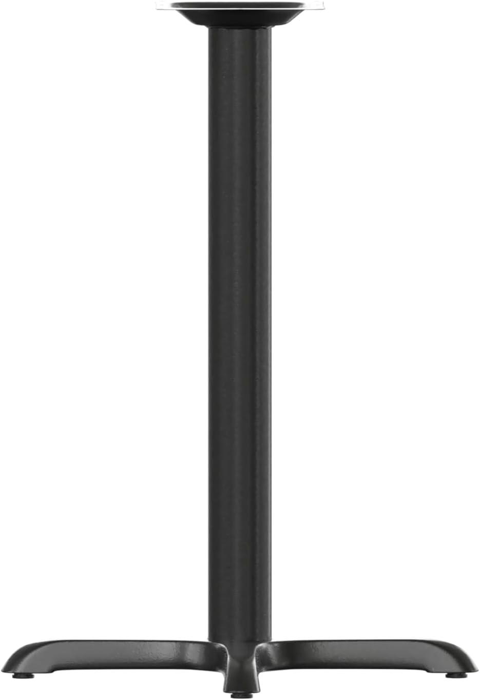 image:imageFlash Furniture Beverly 22 x 22 Restaurant Table XBase with 3 Dia Table Height ColumnBlack