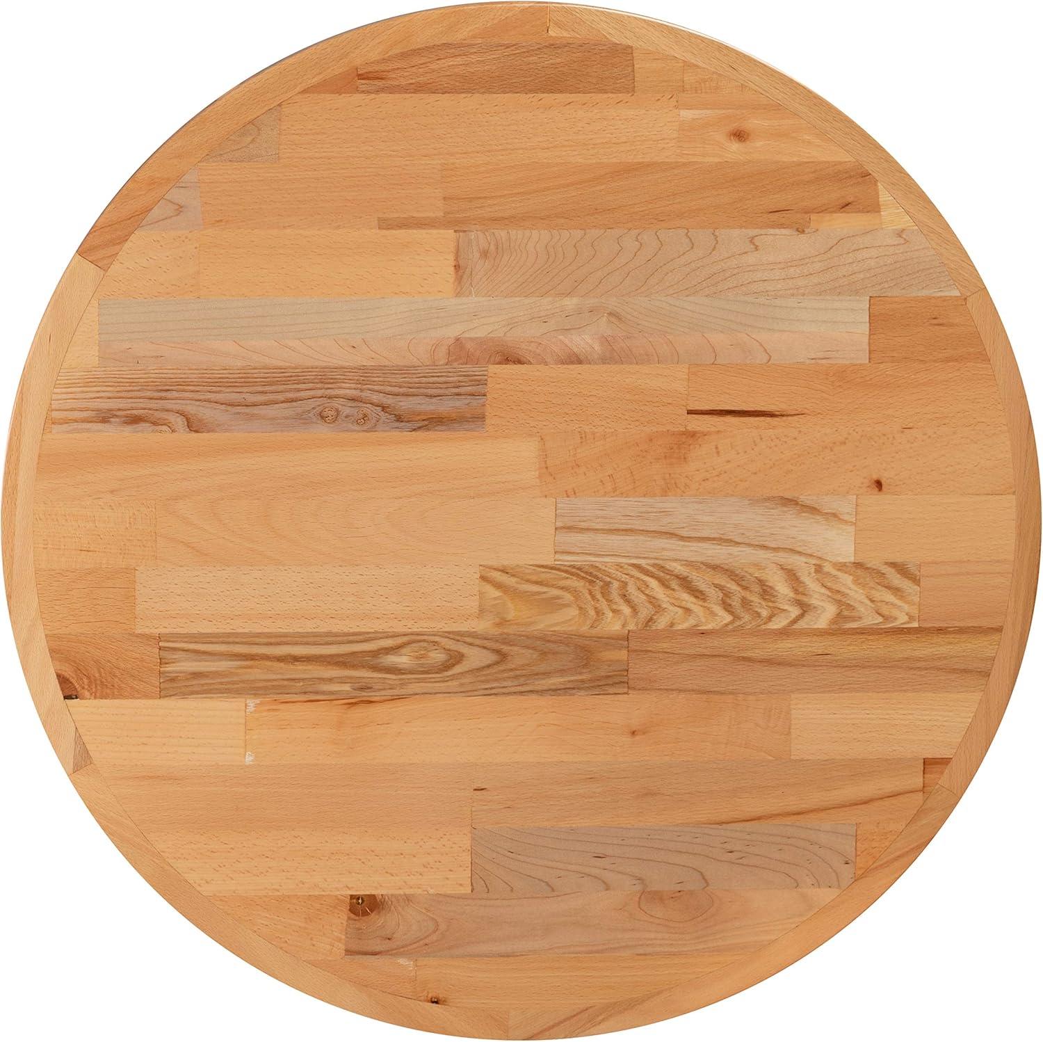 image:imageFlash Furniture Mayfair 24 Round Butcher Block Style UV Treated Table Top for Restaurant Bar or Kitchen