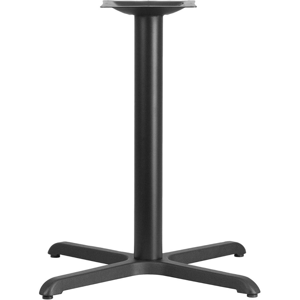 image:imageFlash Furniture 30 x 30 Restaurant Table XBase with 3 Diameter Table Height Column Commercial XBase Cast Iron Restaurant Table Base BlackXBase