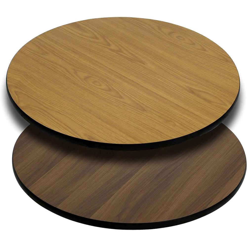 image:imageFlash Furniture 36 Inch Round Table Top with Reversible Laminate Top NaturalWalnut