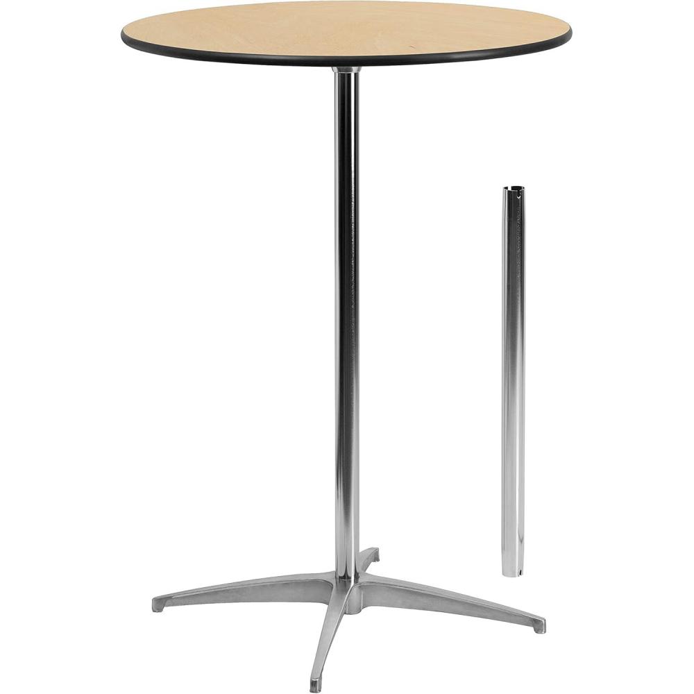 image:imageFlash Furniture Lars 30 Round Wood Cocktail Tables with 30 and 42 Columns Set of 8Set of 8