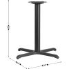 Flash Furniture 30″ x 30″ Restaurant Table X-Base with 3″ Diameter Table Height Column, Commercial X-Base Cast Iron Restaurant Table Base, Black(X-Base)