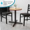 Flash Furniture 30″ x 30″ Restaurant Table X-Base with 3″ Diameter Table Height Column, Commercial X-Base Cast Iron Restaurant Table Base, Black(X-Base)