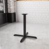 Flash Furniture 30″ x 30″ Restaurant Table X-Base with 3″ Diameter Table Height Column, Commercial X-Base Cast Iron Restaurant Table Base, Black(X-Base)