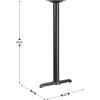 Flash Furniture 5” x 22” Restaurant Table T-Base with 3” Dia. Bar Height Column