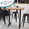 Flash Furniture 5” x 22” Restaurant Table T-Base with 3” Dia. Bar Height Column