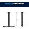 Flash Furniture 5″ x 22″ Restaurant Table T-Base with 3″ Diameter Table Height Column, Commercial T-Base Cast Iron Restaurant Table Base, Black(Black)