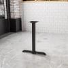 Flash Furniture 5″ x 22″ Restaurant Table T-Base with 3″ Diameter Table Height Column, Commercial T-Base Cast Iron Restaurant Table Base, Black(Black)