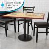 Flash Furniture Beverly 18″ Round Restaurant Table Base with 3″ Diameter Table Height Column, Commercial Cast Iron Restaurant Round Table Base, Black(Solid)